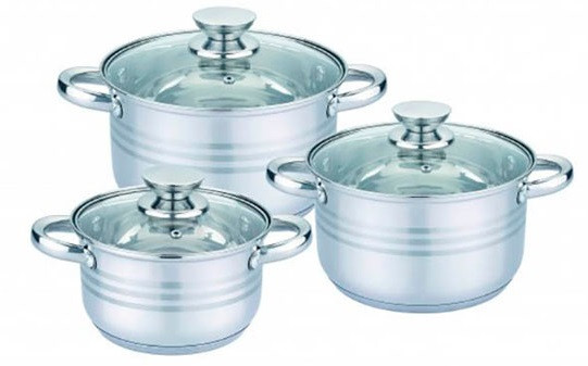 Набір каструль з кришками Unique UN-5031, 3 шт, фото 1