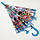 Дитяча парасоля-тростина, напівавтомат "LOL / ЛОЛ" від Rain Proof, з блакитною ручкою, 0269-2, фото 2