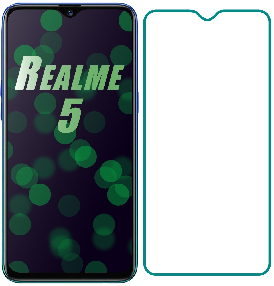 Захисне скло Realme 5 (Прозоре 2.5 D 9H) (Реалми 5)