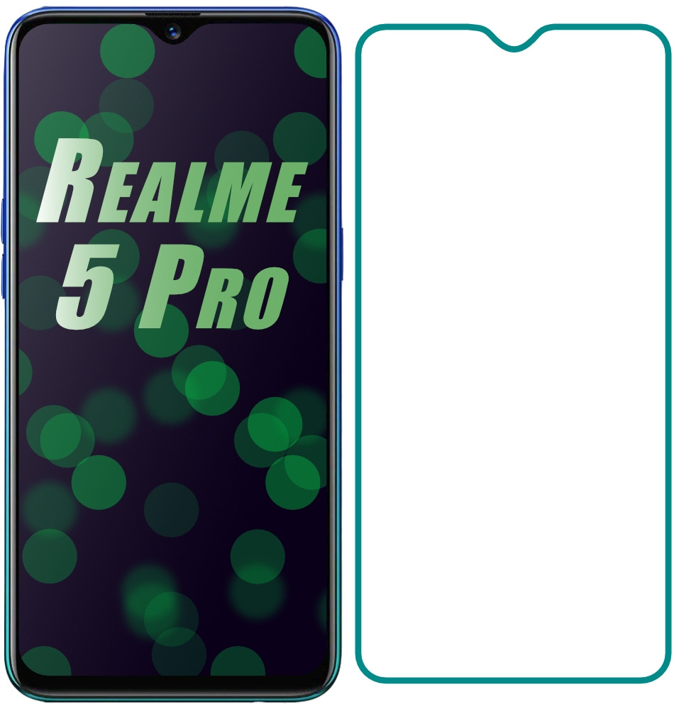 Захисне скло Realme 5 Pro (Прозоре 2.5 D 9H) (Реалми 5 Про)