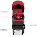 Коляска дитяча «Bambi» M 4249 Red, прогулянкова, книжка, корзина, чохол, червона, фото 3