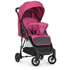 Коляска дитяча «Bambi» M 4249 Pink, прогулянкова, книжка, корзина, чохол, рожева