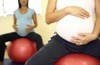 Фитнес мяч диам.65см для беременных сатин мятный