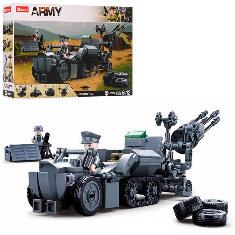 Конструктор SLUBAN M38-B0681 «Army»: Військова техніка, 368 деталей, фото 1