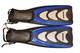 Ласты профессиональные ботинок на ремешке размер M-L 40-43 черно-синие