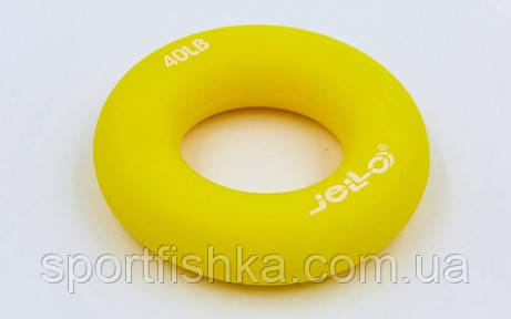 Еспандер кистьовий силікон кільце діам.7 см наг. 18 кг жовтий, фото 1