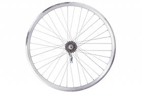 Колесо задн. VLT 26" AL 36H двост. silver; Втулка черв. SHUNFENG SF-CT01 на гайках