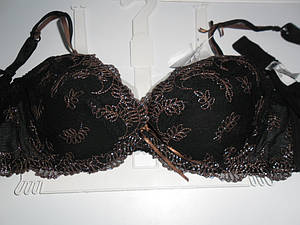 Бюстгальтер Діорела 80С чорний + коричневий (60194)