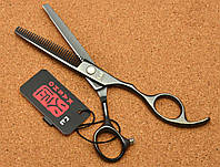 Парикмахерские ножницы для стрижки волос kasho филировка размер 5/5 чёрный цвет