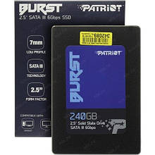 SSD накопичувач Patriot Burst 240GB 2.5" 7mm SATAIII TLC 3D