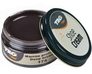 Крем-фарба для взуття та виробів зі шкіри Trg Shoe Cream, 50 мл, 174 Deep Brown (глибокий коричневий)