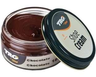 Крем-фарба для взуття та виробів зі шкіри Trg Shoe Cream, 50 мл, 180 Chocolate (шоколадний)