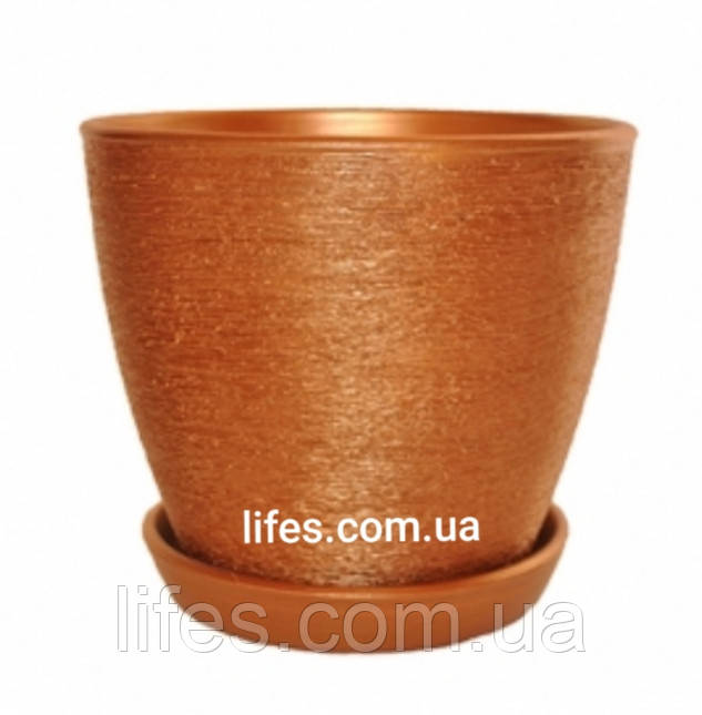 Вазон керамічний ВК 13 бронза 1.2 л