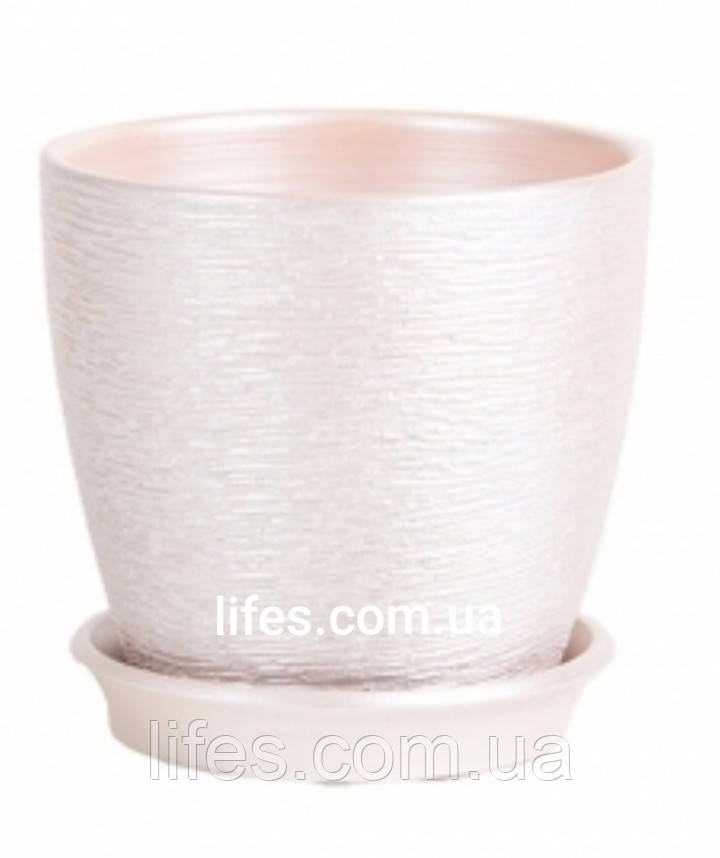 Вазон керамічний ВК 13 срібло 1.2 л