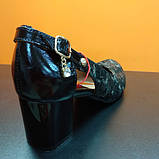 Туфлі жіночі класичні шкіряні з квітковим принтом Polans, фото 4
