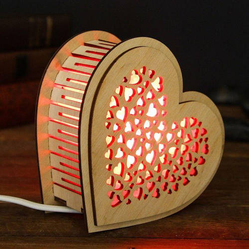 Соляной светильник "Сердце деревянное", цена 199 грн - Prom.ua (ID ...