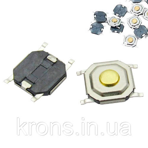 100x Кнопка тактова, мікрік, SMD 4 контакта, 4х4х1.5мм 5х5х1.5мм