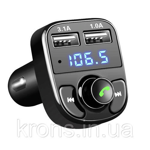Автомобільний FM-модулятор Bluetooth 3.0 Handsfree 2x USB MicroSD, M9