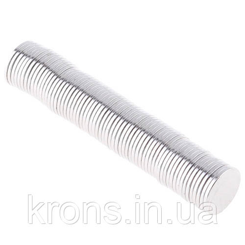 Магніти неодимові сильні 10х1мм N35 100шт, фото 1