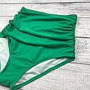 Купальник роздільний жіночий бандо К2  зелений + білий, фото 3