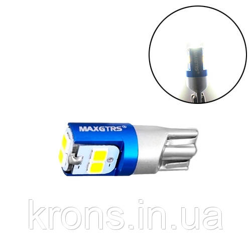 LED T10 W5W лампа в автомобіль, 6 SMD 3030, білий