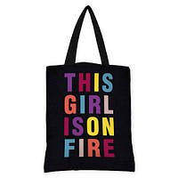 Сумка жіноча тканинна Original This girl is on fire 40x45 см (SV_LP018_BL)