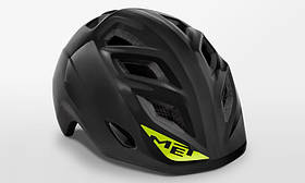 Велошолом Met Genio чорний глянцевий для дітей 6-8 років з антимоскітною сіткою та візором