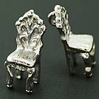 Кулон Стілець, Метал, Античне Срібло, 20х7х6мм, 10 шт, фото 3