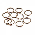 Колечка Одинарні Відкриті, Залізні, Колір Бронзовий, 7х0.7мм, Внутрішній Діаметр 5.6мм, близько 750шт/50г, фото 3