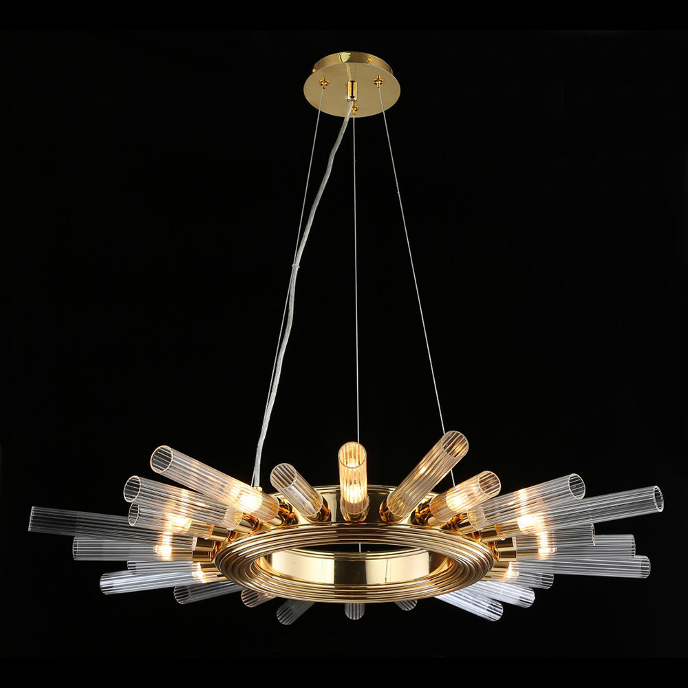 Люстра підвісна CRYSTAL LUX FAIR SP12 GOLD D800