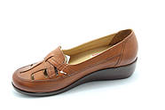 Туфлі жіночі Izderi 808-taba коричневі на танкетці 37, фото 2