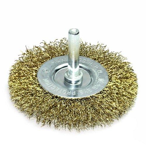 Щітка дискова S&R 75 мм, латуньований дріт 136631075