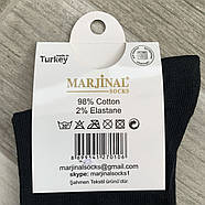 Шкарпетки чоловічі 100% шовкова бавовна Marjinal, Туреччина, ароматизовані, середні, чорні, 742, фото 3