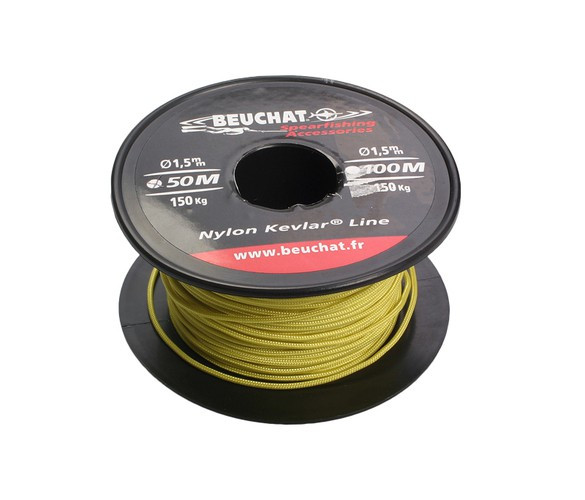 Лінь Beuchat нейлоновий Kevlar 1.5 мм жовтий, фото 1