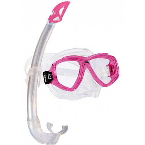 Комплект для підводного плавання Cressi Sub Perla Mare (маска Perla+трубка Mexico) прозоро-рожевий, фото 1