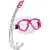 Комплект для підводного плавання Cressi Sub Perla Mare (маска Perla+трубка Mexico) прозоро-рожевий