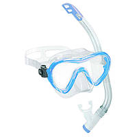 Детский Набор для плавания маска трубка Cressi Sub Sky Vip (маска Sky Junior+трубка Top) прозрачный-аквамарин