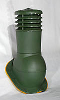 Вентвыход Kronoplast KBT-35 150мм для Профнастила Т-35 и Т-40 с колпаком 6020 Зеленый