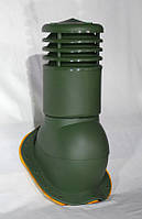 Вентиляционный выход утепленный Kronoplast KBTO-18 150мм для Т-18 и Т-20 профнастила с колпаком 6020 Зеленый