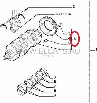 Колінвал 1.9D Doblo 2000-2005 71736268