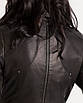 Шкіряна куртка жіноча VK чорна коротка (Арт. LT311), фото 8