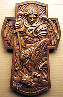 Икона резная деревянная "Св. Арх. Михаил" (35х22см)
