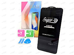 Захисне скло Super D Full Glue Samsung Galaxy J6 Plus / J4 Plus (чорне)