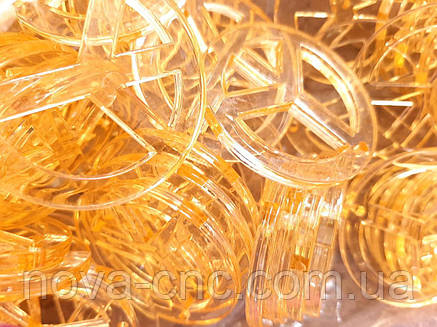 Підвіски "Знак гринпіс" жовтий 51 мм 77 шт., фото 2