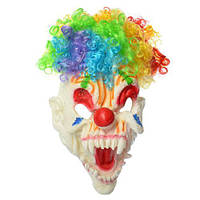 Страшная латексная маска Клоуна с париком