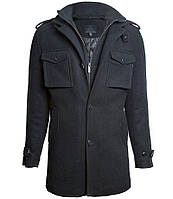 Пальто бушлат Top Gun Men s Slim Fit Wool Pea Coat (черное)