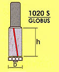 Фрези ГЛОБУС кромочні прямі з нижнім підшипником. Серія 1020 S.