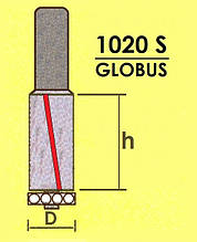 Фреза ГЛОБУС кромочна пряма з нижнім підшипником. Серія 1020 S.    D16 h50 d8