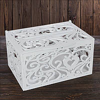 Весільний дерев'яний скриняк 30х21х16 см (арт. SD-00061)