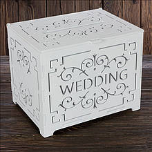 Весільний дерев'яна скриня "WEDDING" 27х21х21 см (арт. SD-00090)